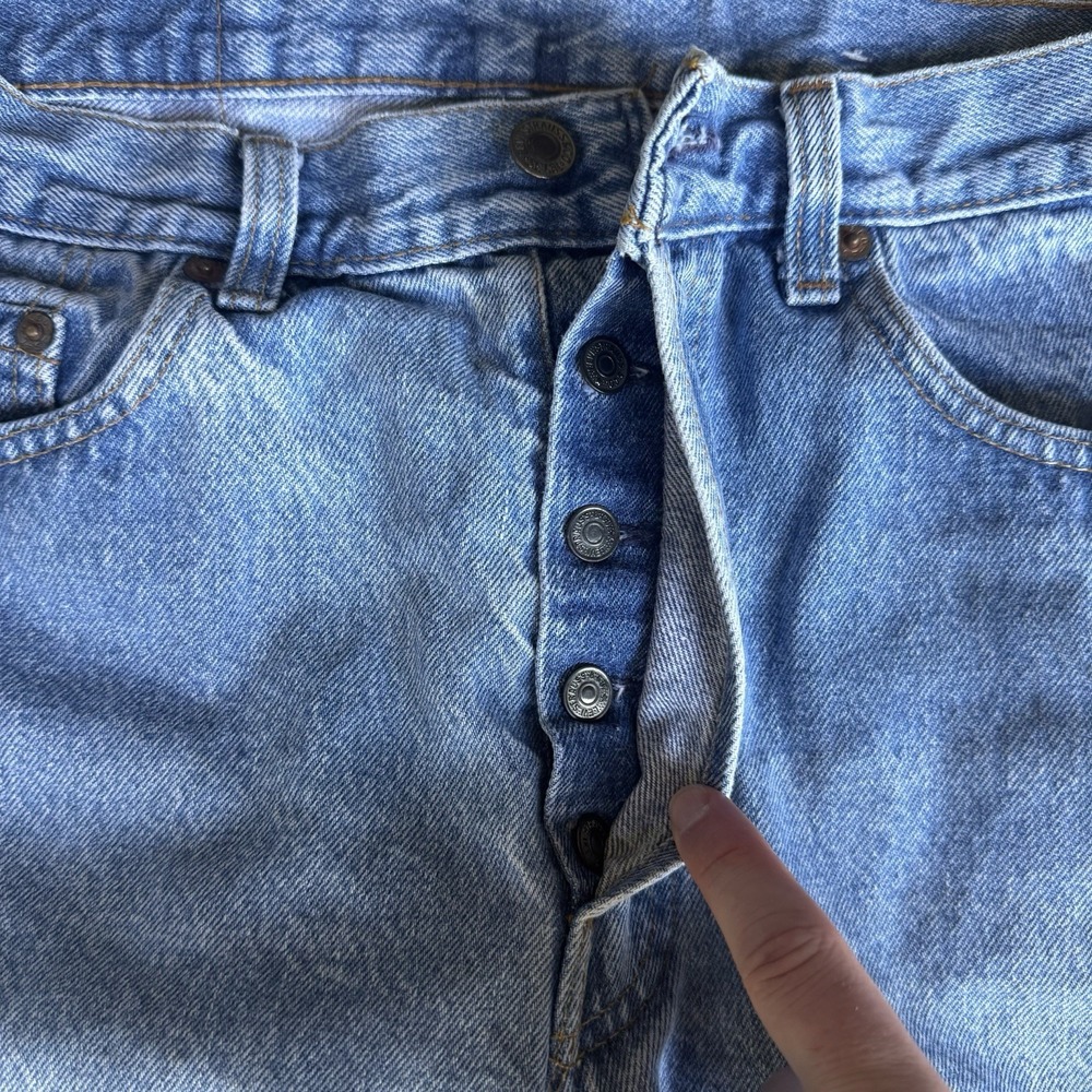 VINTAGE Levis 501‎ Jeans Mens 33x32 Blue Straight Medium Wash USA 80s - Picture 5 of 7